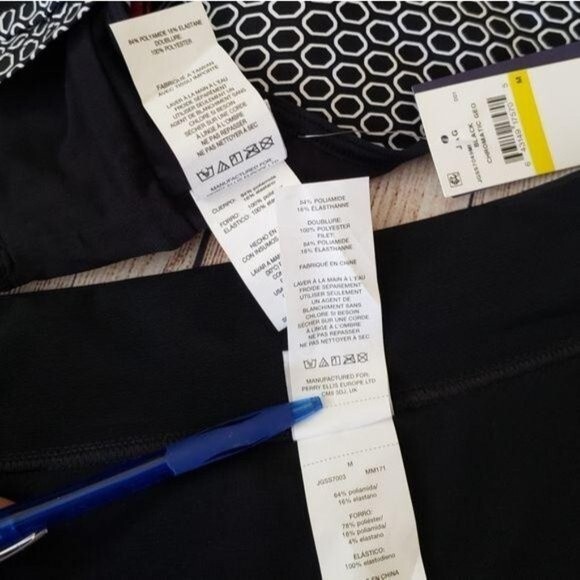 JAG Tankini Top Boy Short Swimsuit Women's Size Medium V-Neck Geo Print Solid - Picture 10 of 10